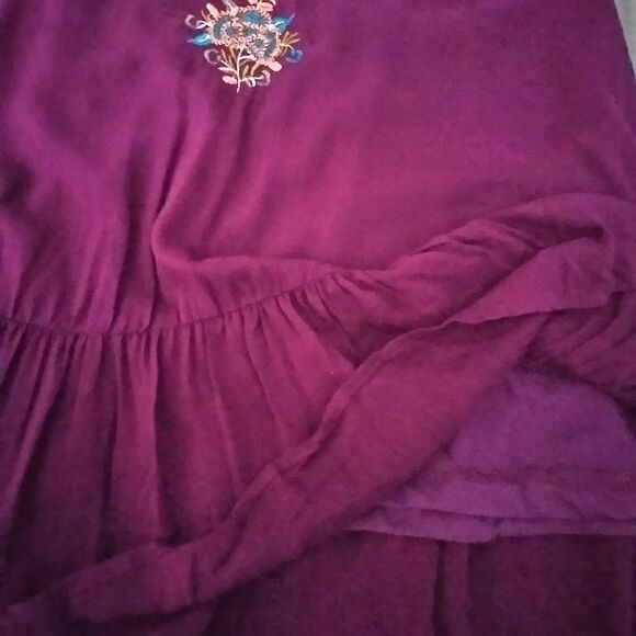 Entro Embroidered Boho Peasant Long Sleeve Dress - Picture 8 of 10